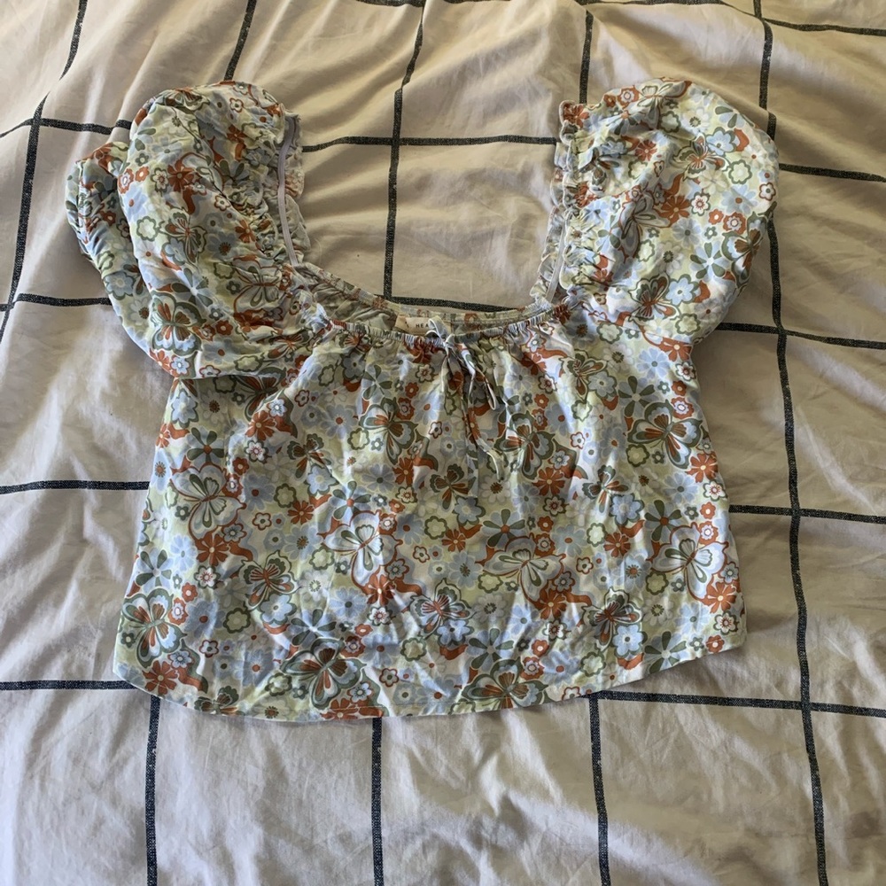 floral butterfly shirt